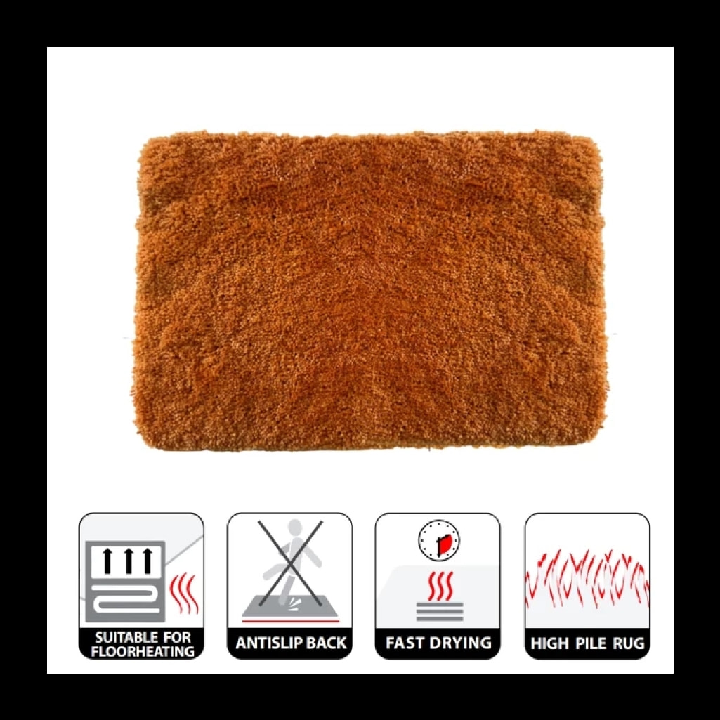 Tapis de bain Microfibre HIGHLAND Orange Spirella