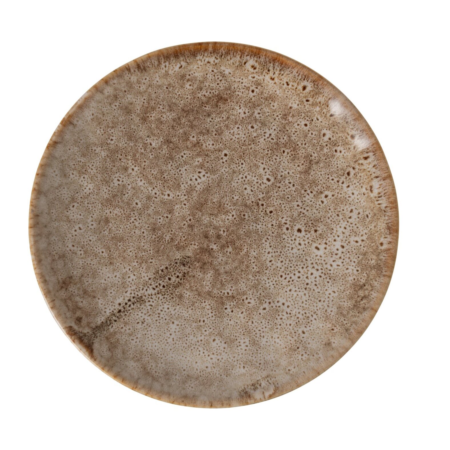 J-Line Assiette - porcelaine - taupe - 4 pcs