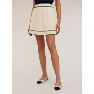 Motivi - Gonna plissé in maglia - Bianco