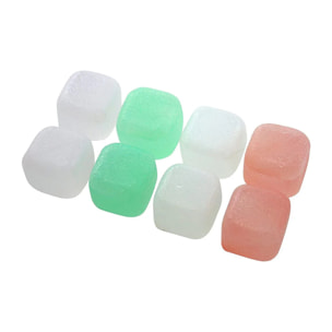 Lot de 8 glaçons réemployables en plastique Multicolore Fackelmann