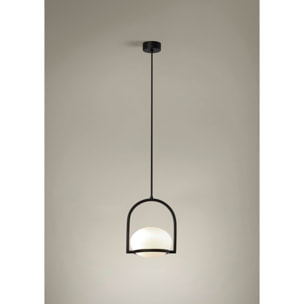 LEDS C4 Coco Single - Lámpara Colgante de Techo E14 Negro