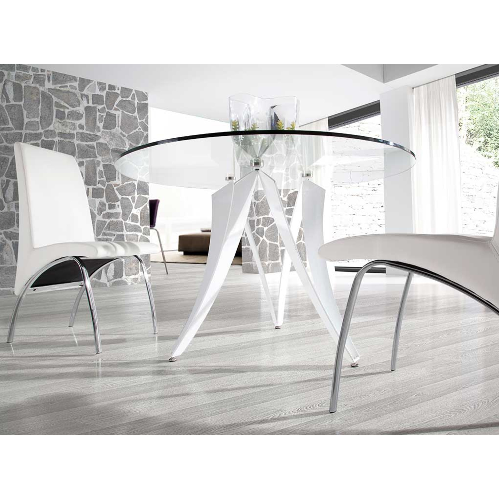 Mesa circular – Diseño en cristal