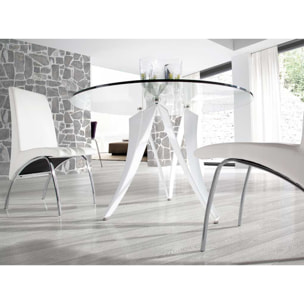 Mesa circular – Diseño en cristal