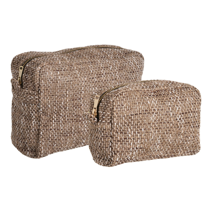 Borse da Toilette Safi Brown Mix — Set di 2