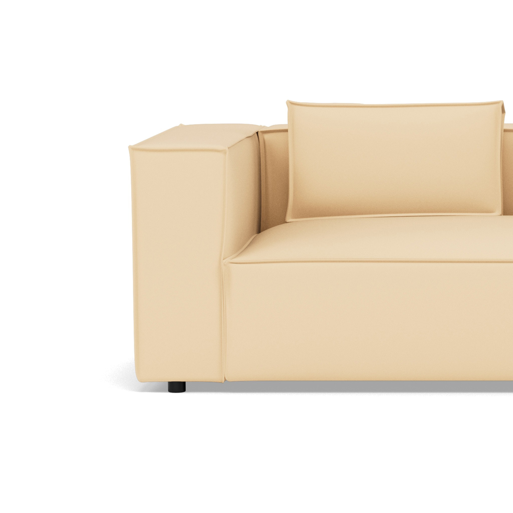 Stella - canapé d'angle droit 4 places en simili - Gris