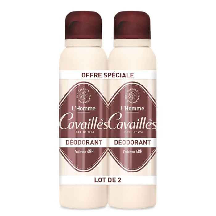 L'Homme - Déodorant Spray Fraîcheur 48h 2x 150 ml