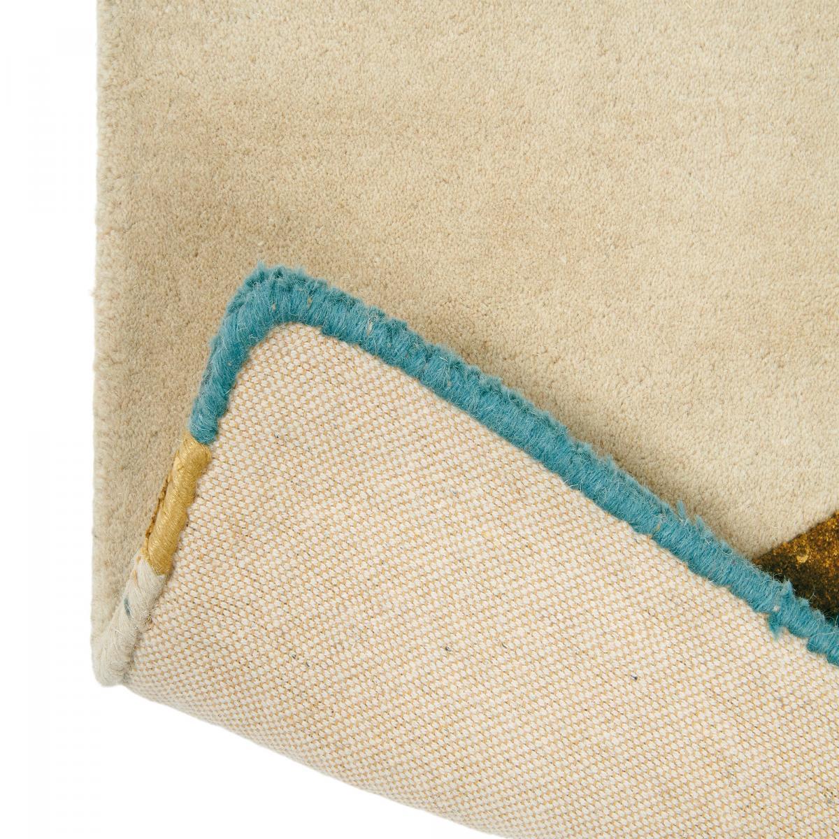 Tapis salon et chambre fait à la main en laine motif géométrique VANI