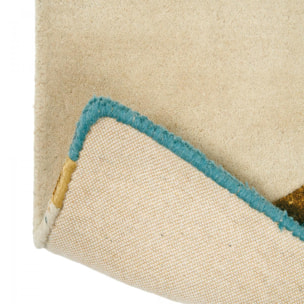 Tapis salon et chambre fait à la main en laine motif géométrique VANI