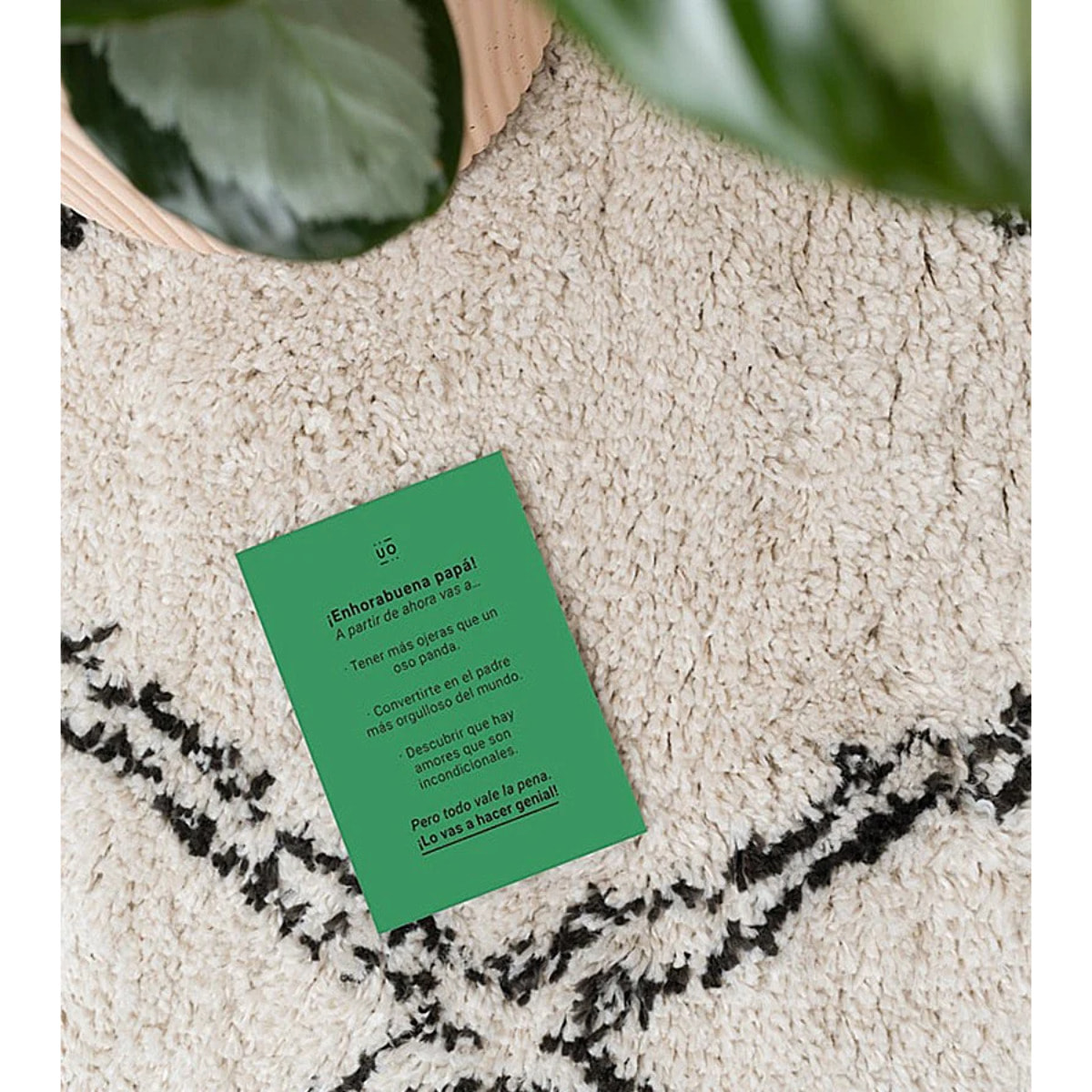 Postal "Papá ojeroso, papá orgulloso"