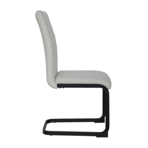 Chaise en tissu avec pied luge en métal - FABIO