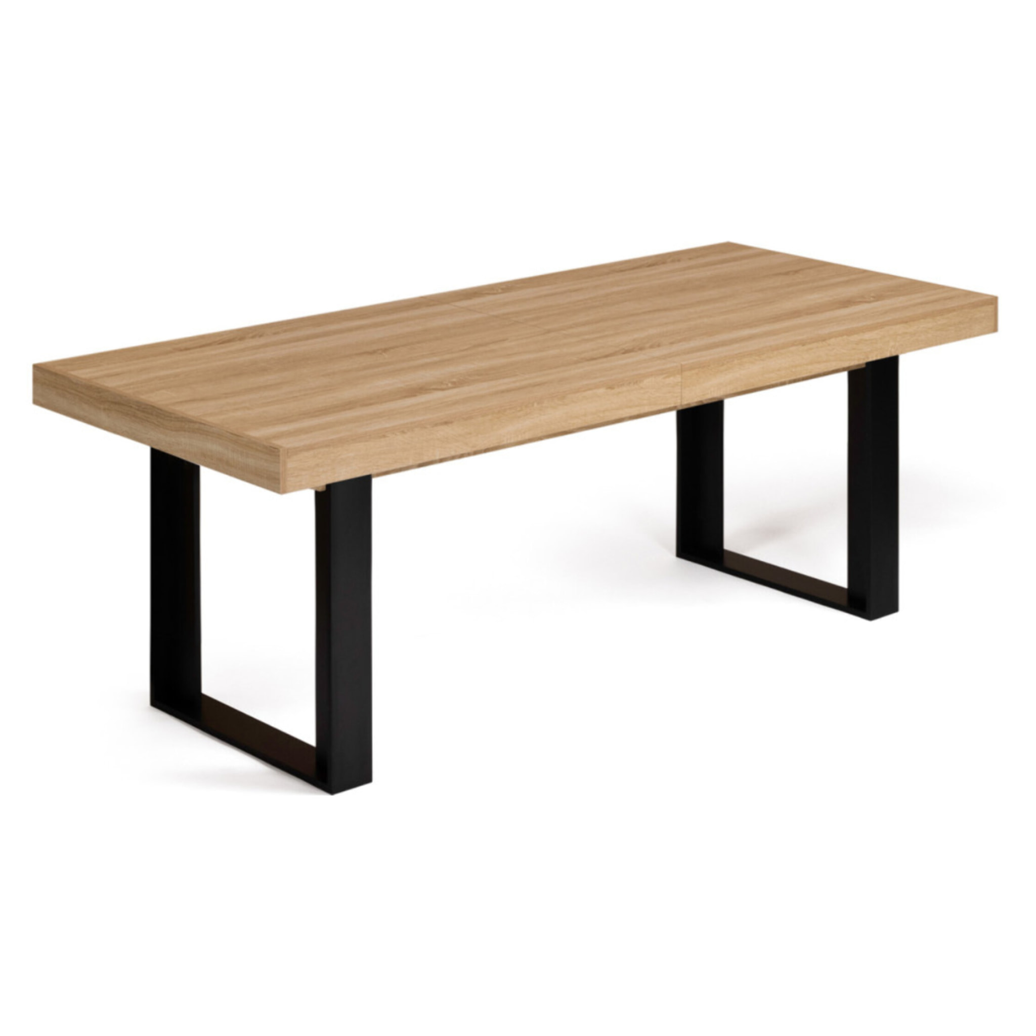 Table repas extensible Brixton - Bois - Noir