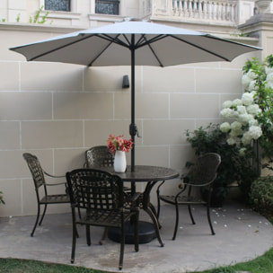 Parasol droit rond Ø 3 m écru PORTO