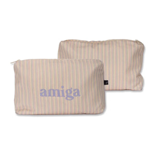 Estuche bordado "Amiga"