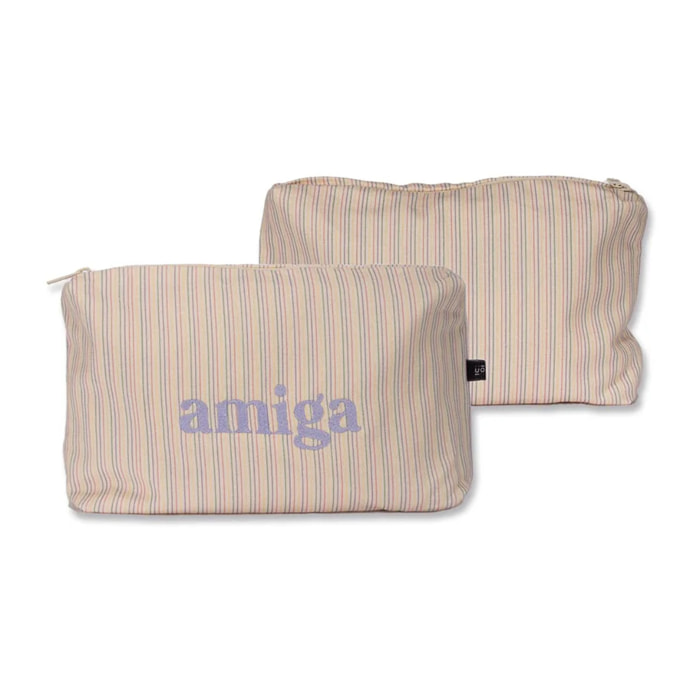 Estuche bordado "Amiga"
