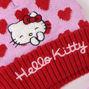 Conjunto gorro, guantes y tubo de cuello infantil "Hello Kitty"