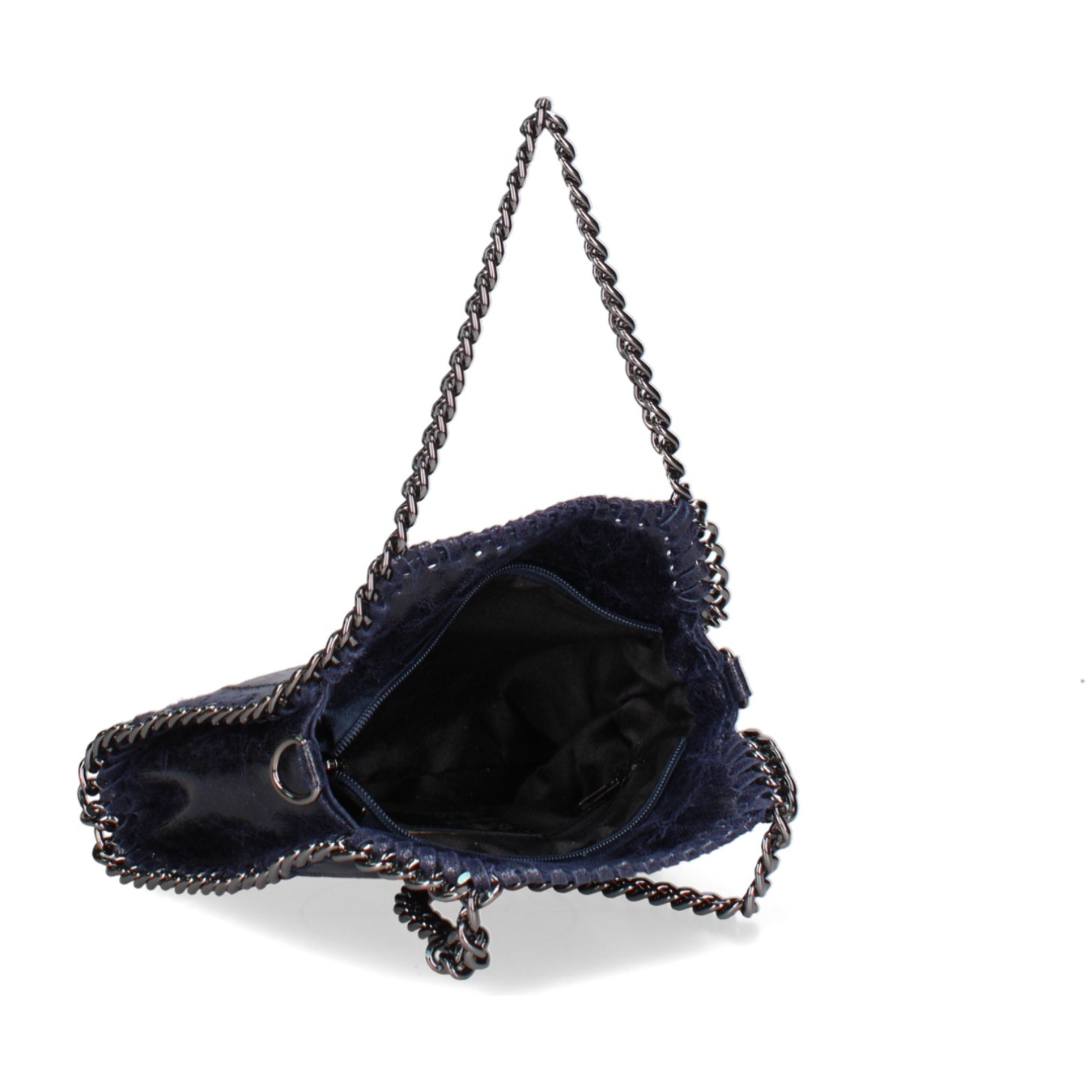 Borsa a mano da donna Made in Italy - Modello Zefira Chic - Pelle scamosciata stampata - 23.0 x 20.0 x 7.0 cm