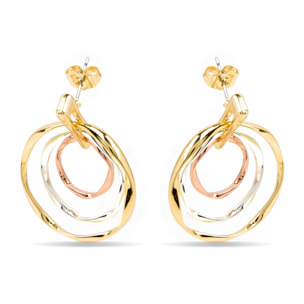 Pendientes acabados en oro amarillo de 18K