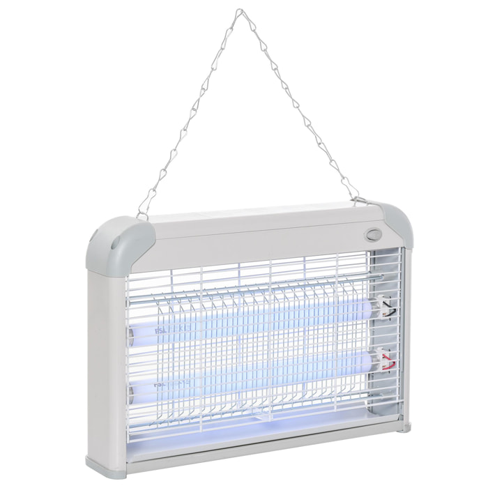 Lámpara Anti-mosquitos Eléctrica Lámpara Anti-insectos 20W Área 60m² Seguro y Eficaz con Luz UV para Exterior e interior