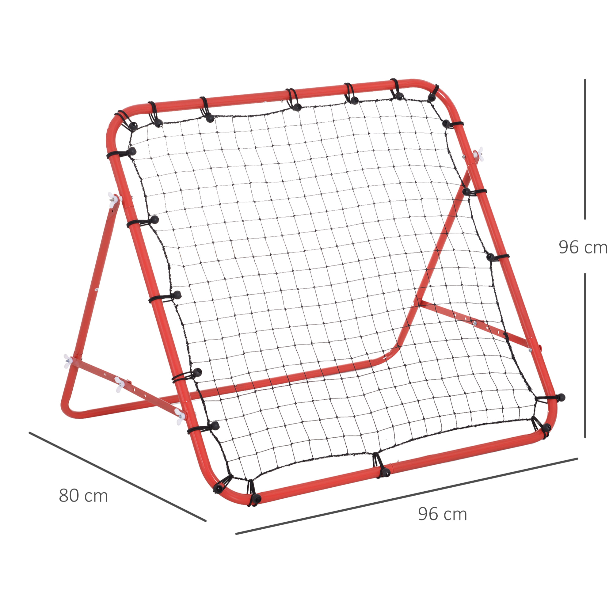 Red de Béisbol Red de Rebote con Ángulo Ajustable para Entrenamiento 96x80x96 cm