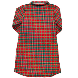 PACK Camicia da notte mamma e bimba DONNA BAMBINA scozzese rosso
