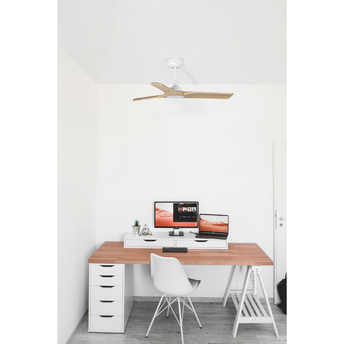 HEYWOOD RECESSED LED S Ventilateur blanc/pino