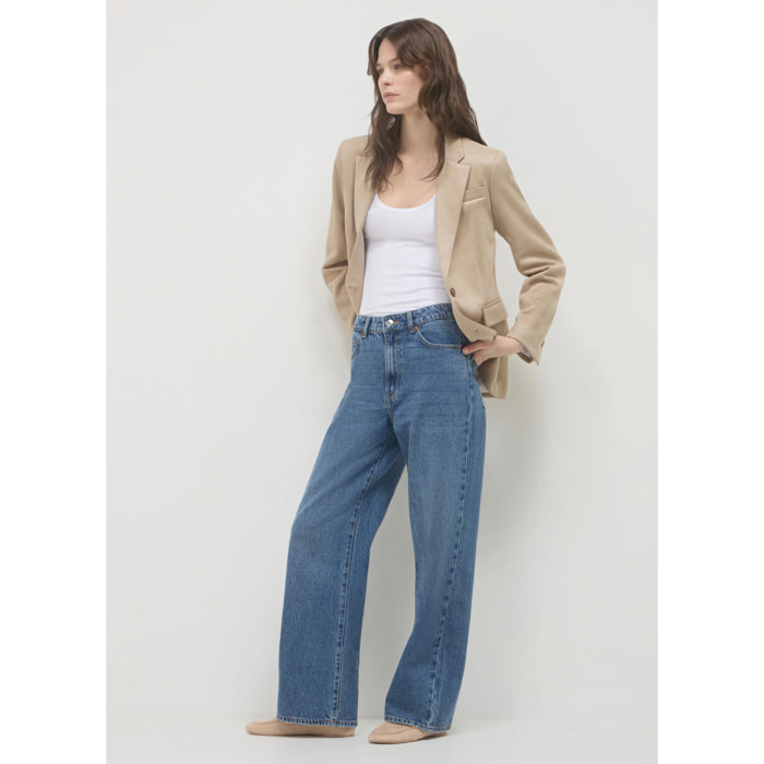 Jeans wide leg vita alta