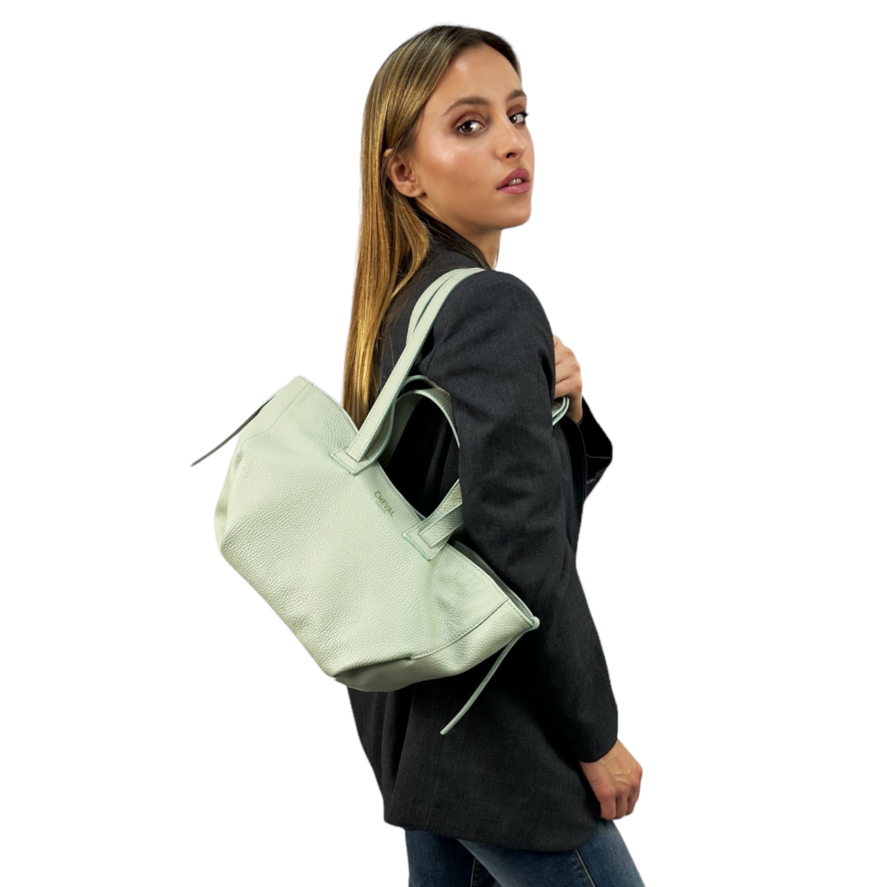 Bolso de hombro Cheval Firenze Ingrid Leche y Menta