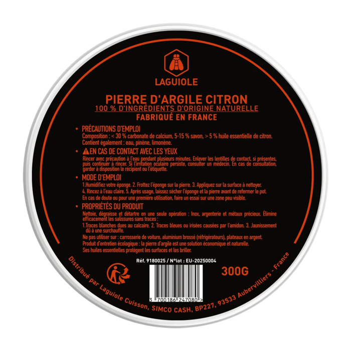 Pierre d'argile blanche 330 g