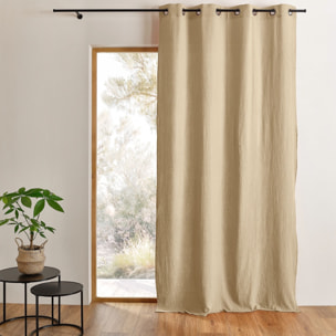 Rideau en gaze de coton tamisant à oeillets - Ficelle