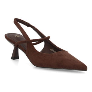 Zapato salón destalonado con tiras