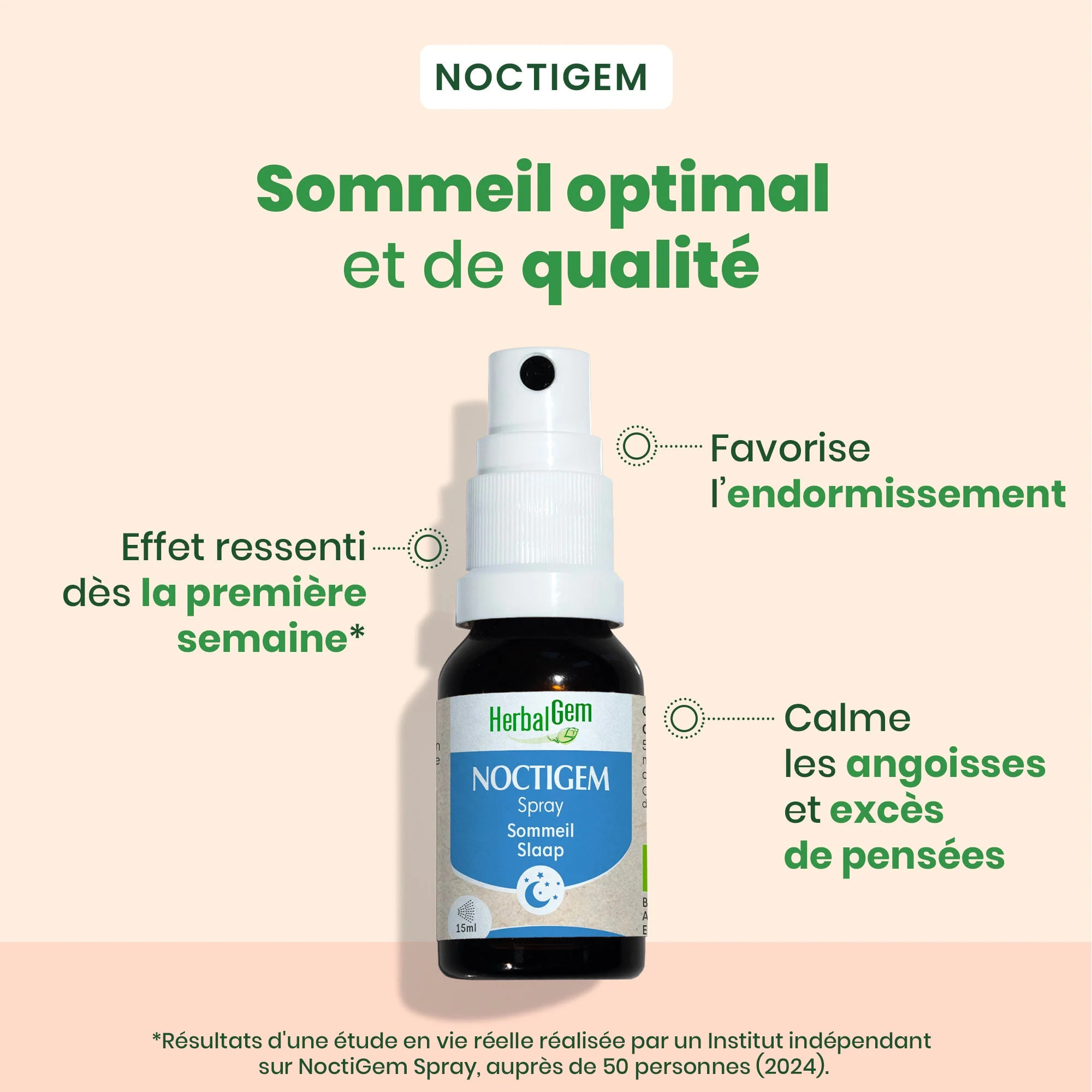 Herbalgem- Noctigem spray - Bio - 15 ml