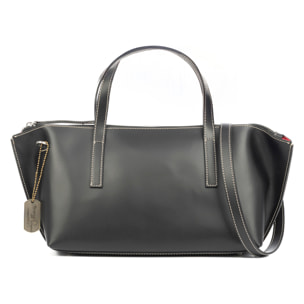 Badalucco borsa a spalla donna. Pelle autentica Ruga.