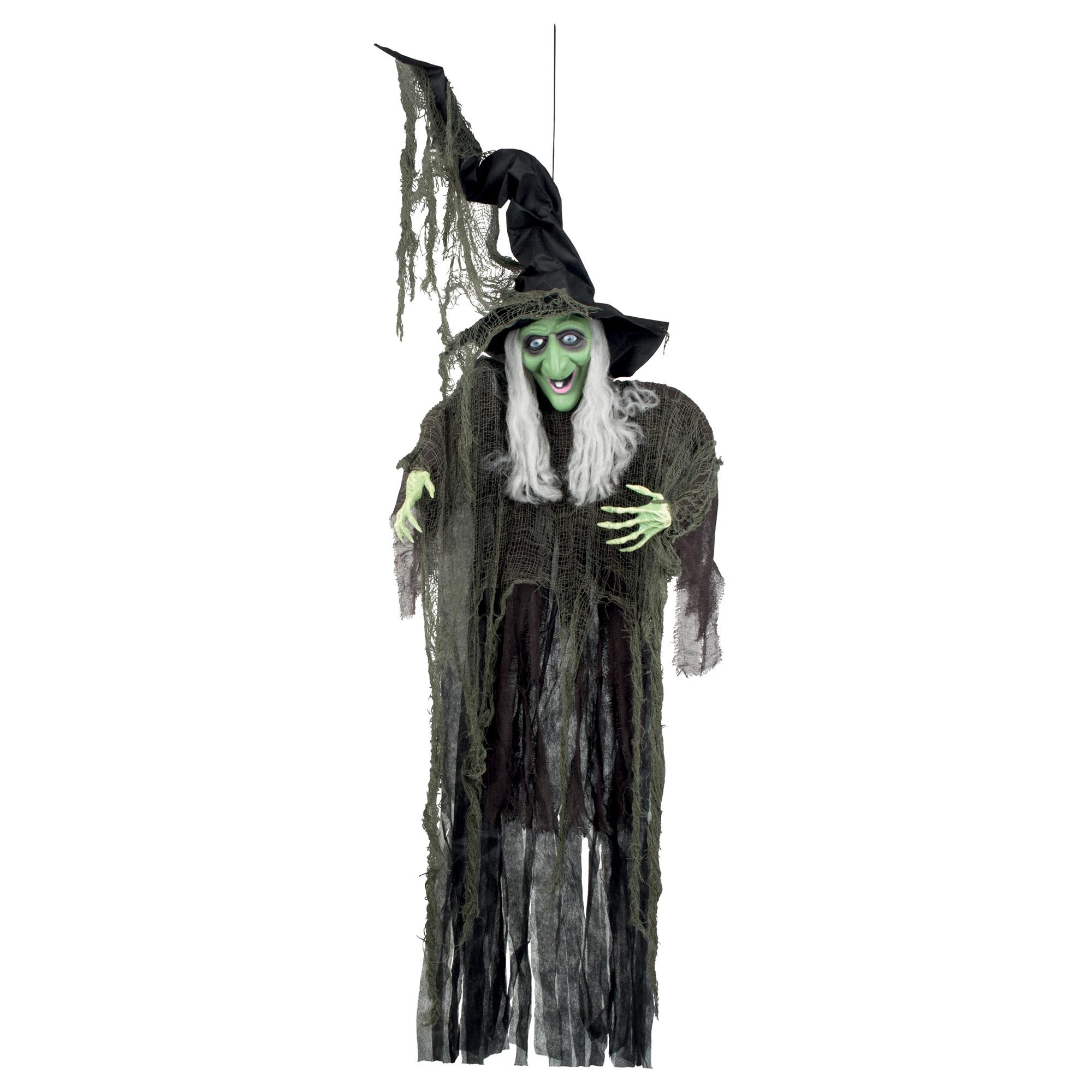 Strega Cattiva 190cm Decorazione Halloween Nero-Verde