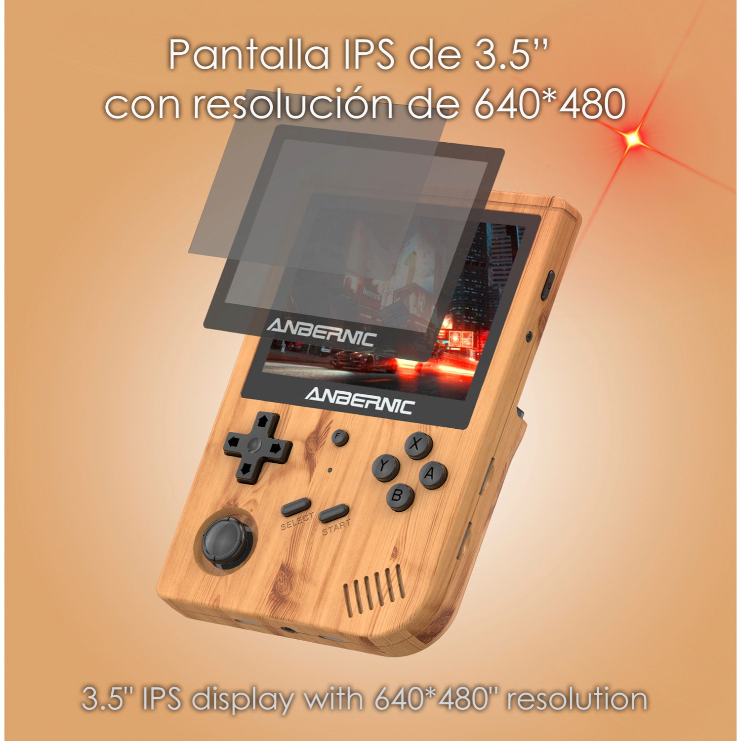 Console emulatore multipiattaforma RG351V. Schermo IPS da 3,5"; sistema operativo Linux, Quad-Core da 1,5 GHz, WiFi, 128 GB. Migliaia di giochi preinstallati.