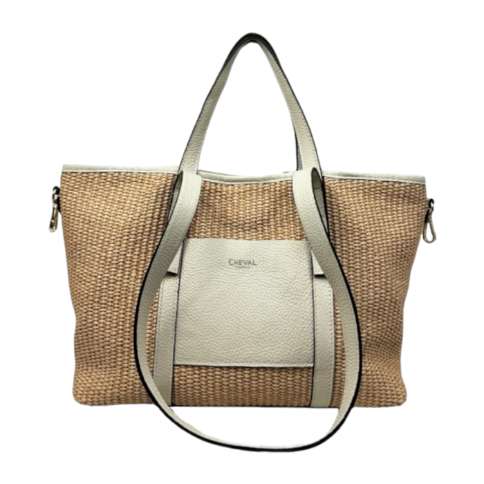 Bolso de mano Cheval Firenze Formentera Mini Beige