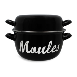 Marmite à moules 2,7L noire - 18cm