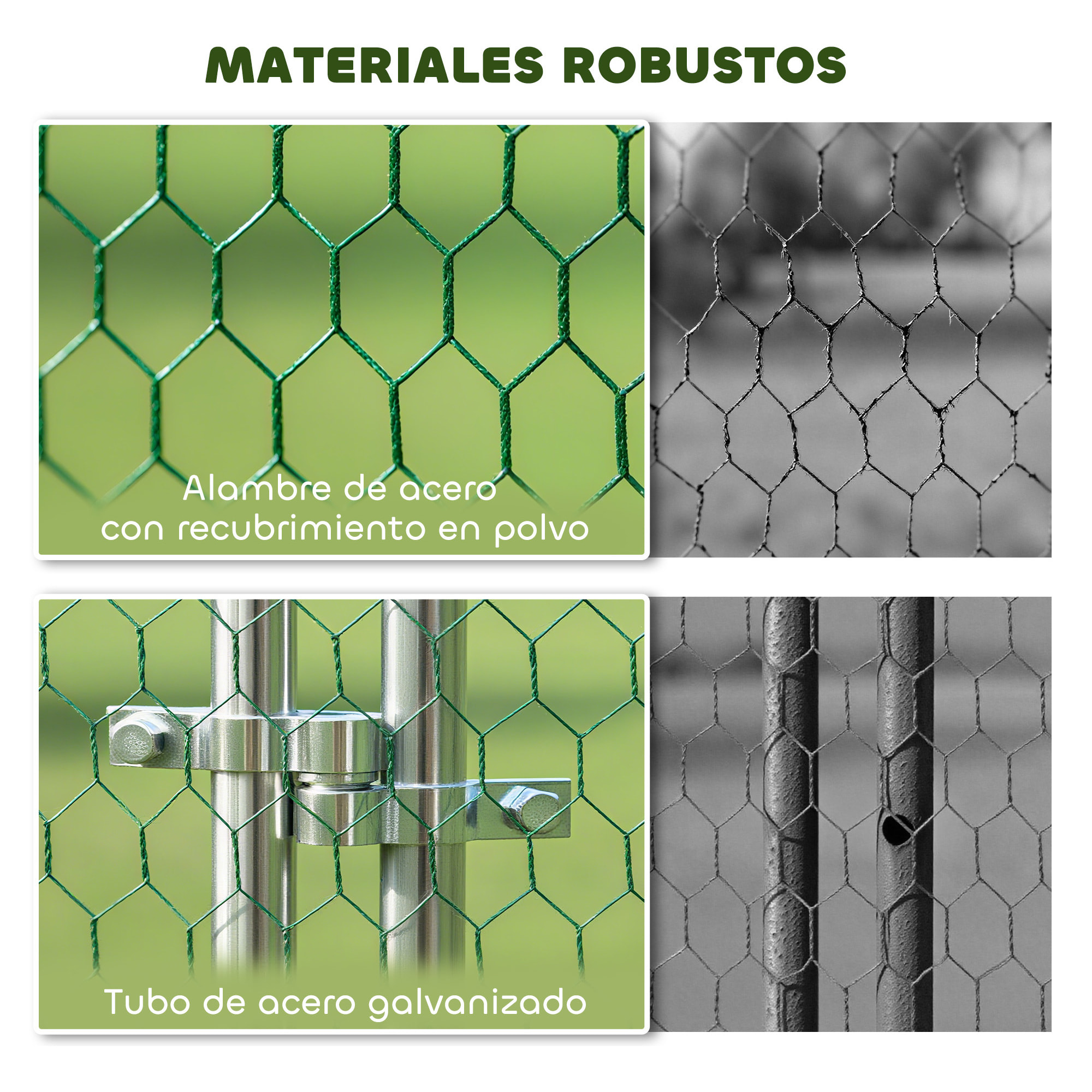 Gallinero para Exterior Grande, 4x3x1,97 m, 12 m², Gallinero de Acero Galvanizado con Puerta con Doble Cierre, Red Superior de PE, Impermeable, Diseño Walk-In, Jaula para Conejos y Patos, Plata