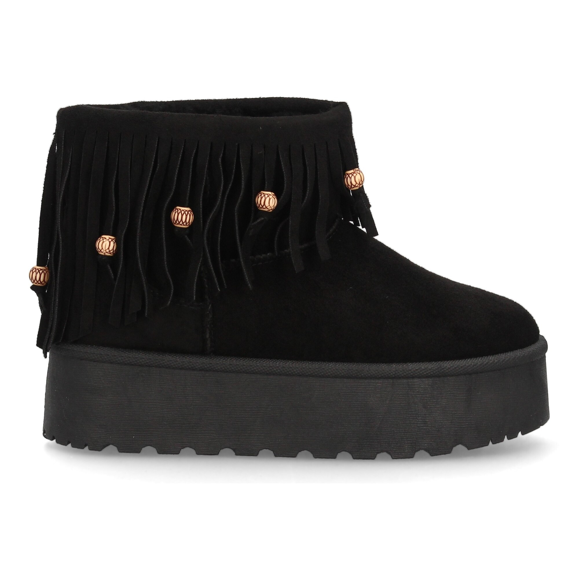 Botín australiano mujer con flecos y plataforma