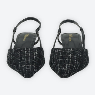 Décolleté sling back Donna Tata Italia Nero