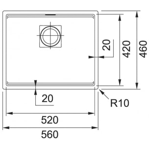 Set Kubus Evier sous plan 56x46cm Fragranit+, Noir mat + Mitigeur Grohe Monocommande SuperSteel