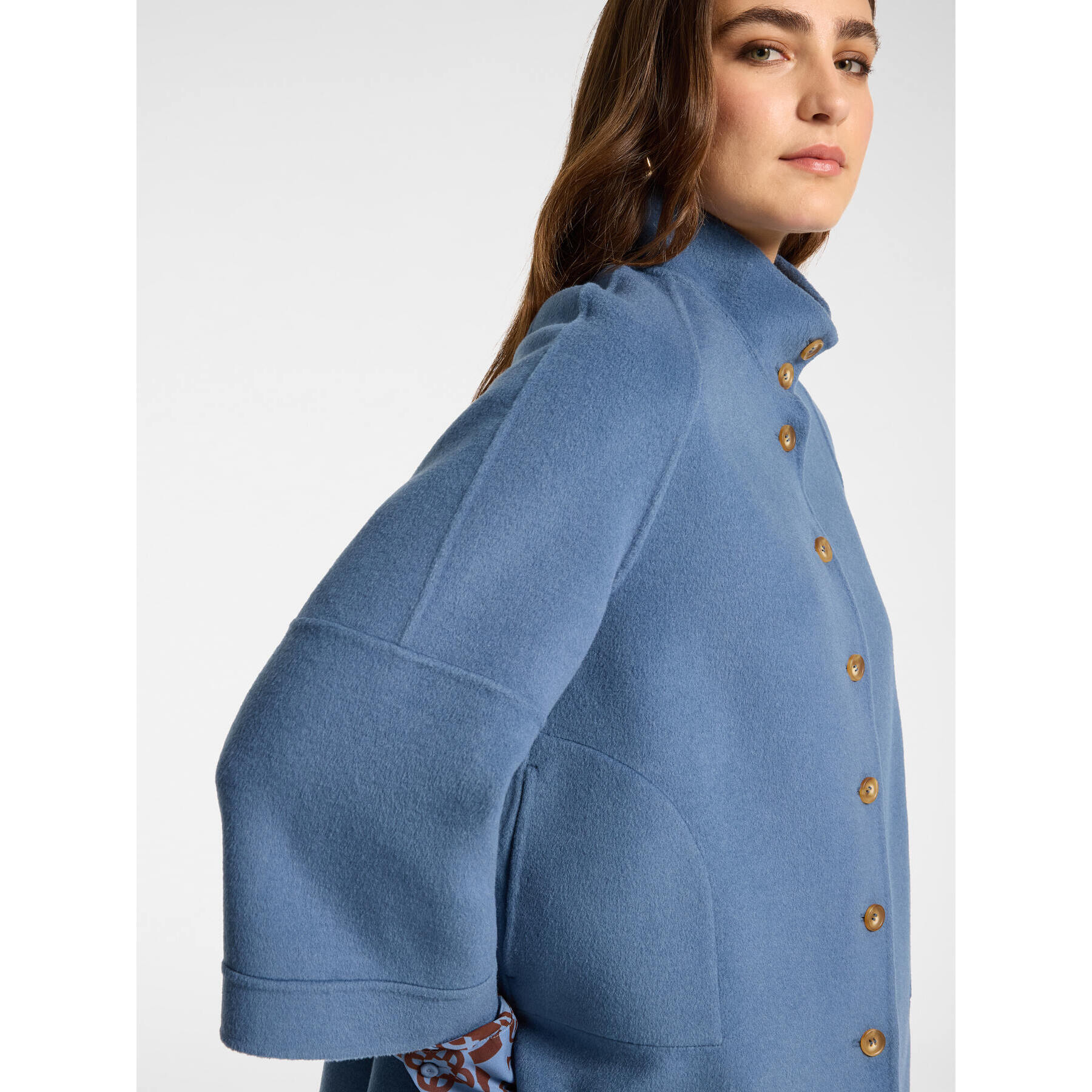 Elena Mirò - Caban in double misto lana - Blu