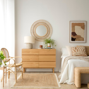 Commode Haiku -tableau en tôle naturelle-couleur chêne naturel 120 x 85 x 40 cm
