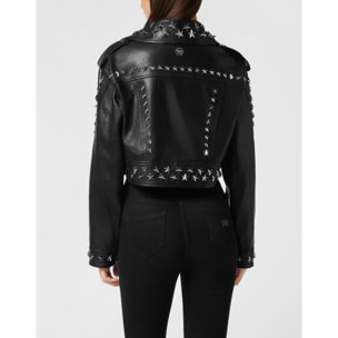 PHILIPP PLEIN Leather Biker