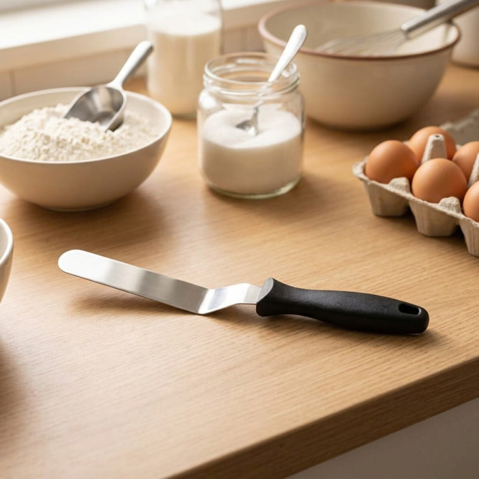Spatule coudée de pâtisserie en inox 29 cm FM Professional Pâtisserie
