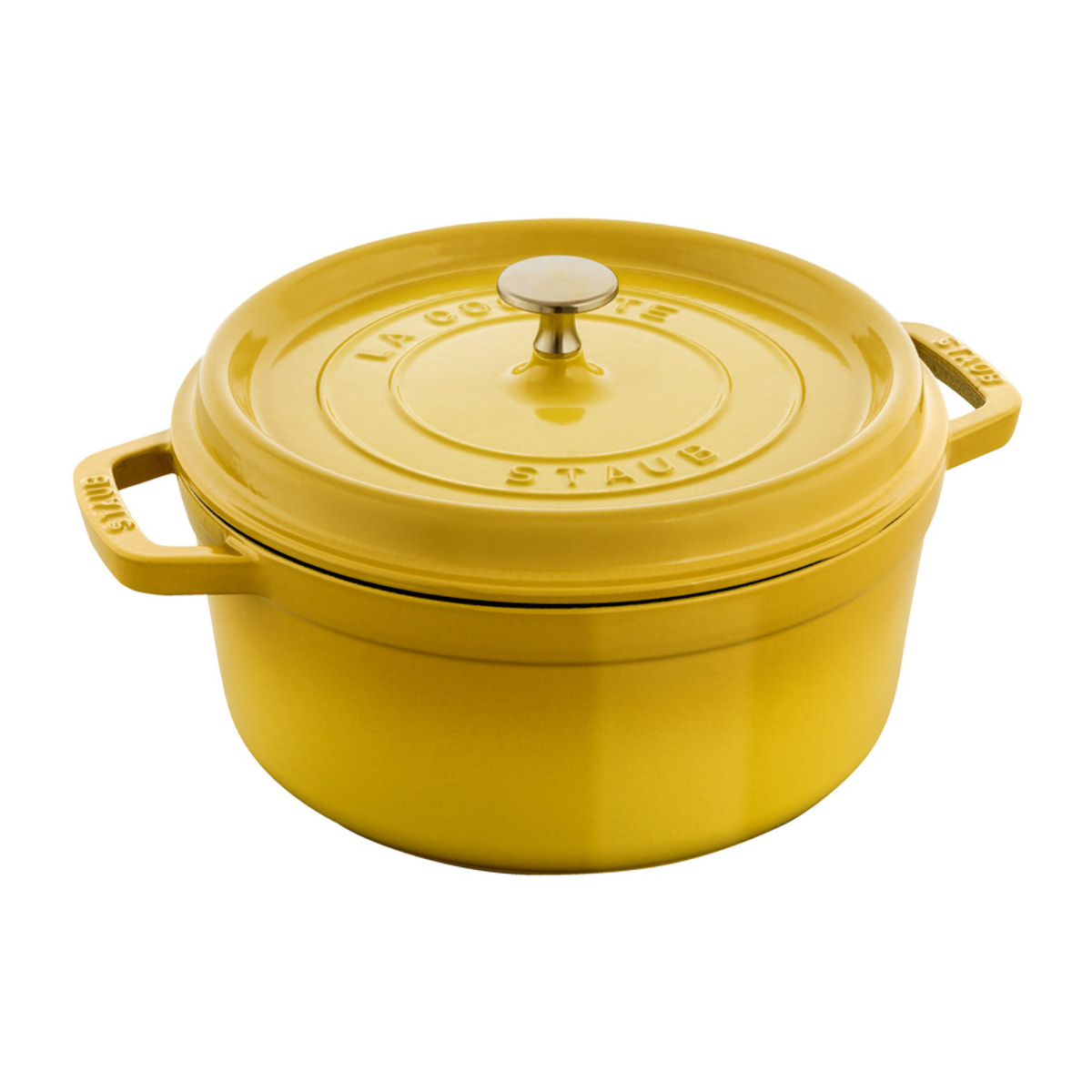 Cocotte en fonte, Rond(e), Citron, Fonte