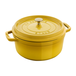 Cocotte en fonte, Rond(e), Citron, Fonte