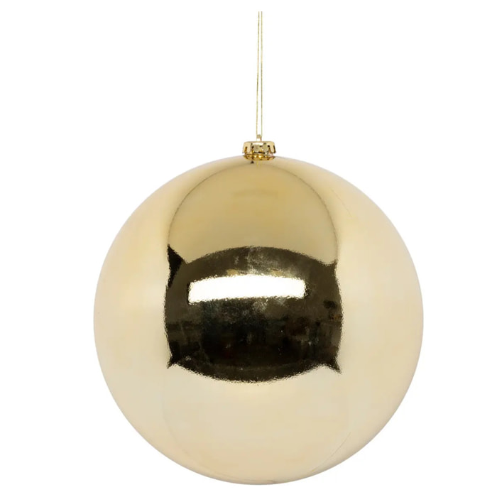 Boule de Noël "Colorama de Noël" or en plastique recyclé D25cm