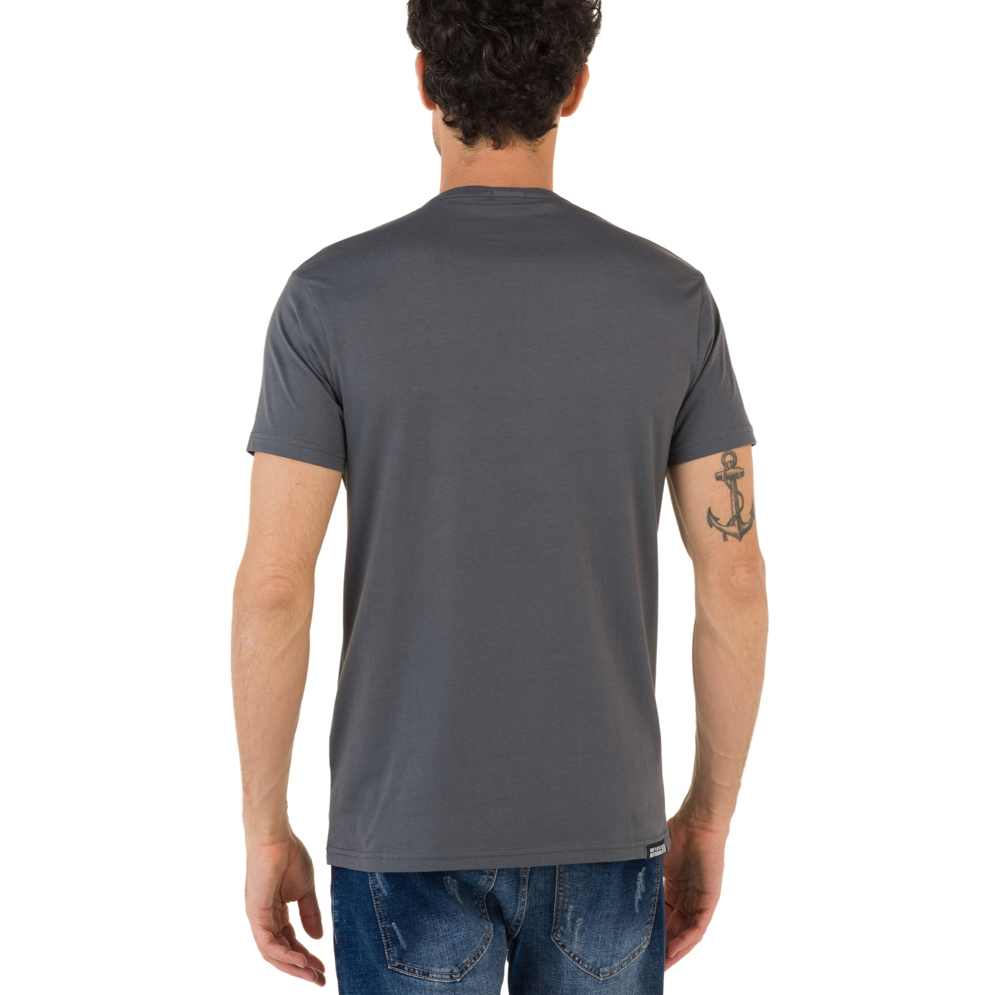 T-shirt in cotone 150 gr Twister Hot Buttered Grigio Scuro.