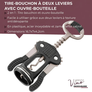 Tire-bouchon à levier décapsuleur 17 cm Fackelmann Bar Concept