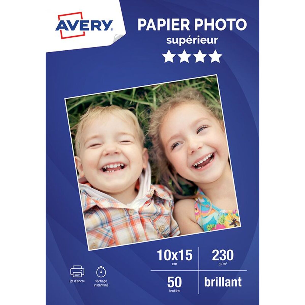 Papier photo AVERY 50 Photos brillantes 10x15 230g/m²